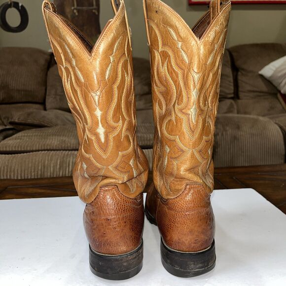 Tony Lama CT873 8.5D Mens Cowboy Western Boots‎ Multi Brown - Picture 4 of 10